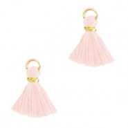 Mini Quaste 1.2cm - Gold-peachy rose